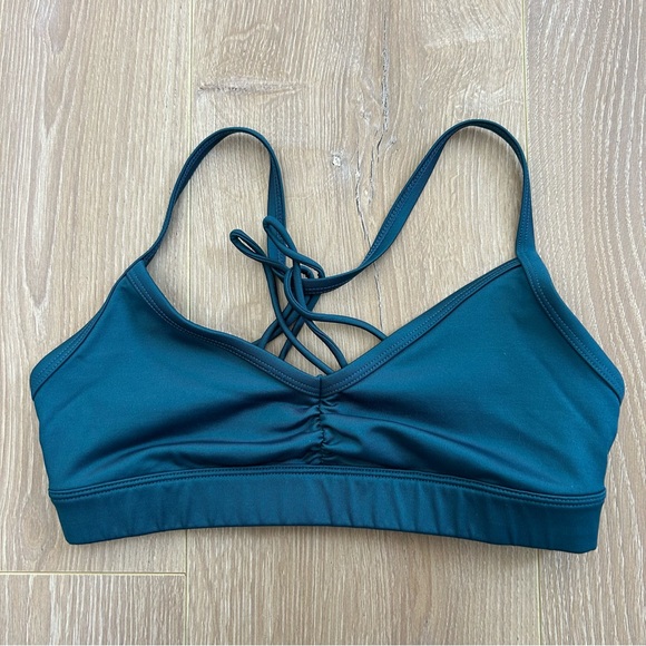 ALO Yoga Other - Alo Yoga Sunny Strappy Back Sports Bra Blue Size Extra Small